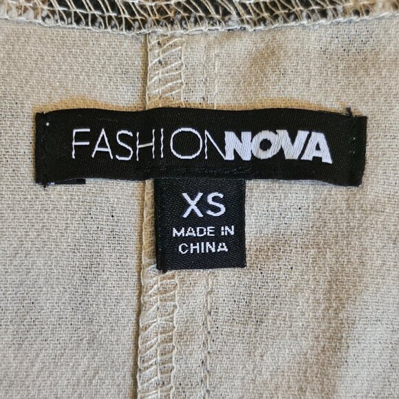 FASHION NOVA Leopard Print Bustier Button Down Denim Dress Size X-Small - Picture 7 of 9